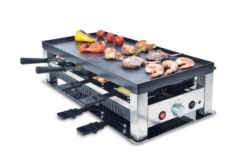 Foto van Solis 791 table grill 5 in 1 gourmet - 8 personen gourmetset zwart