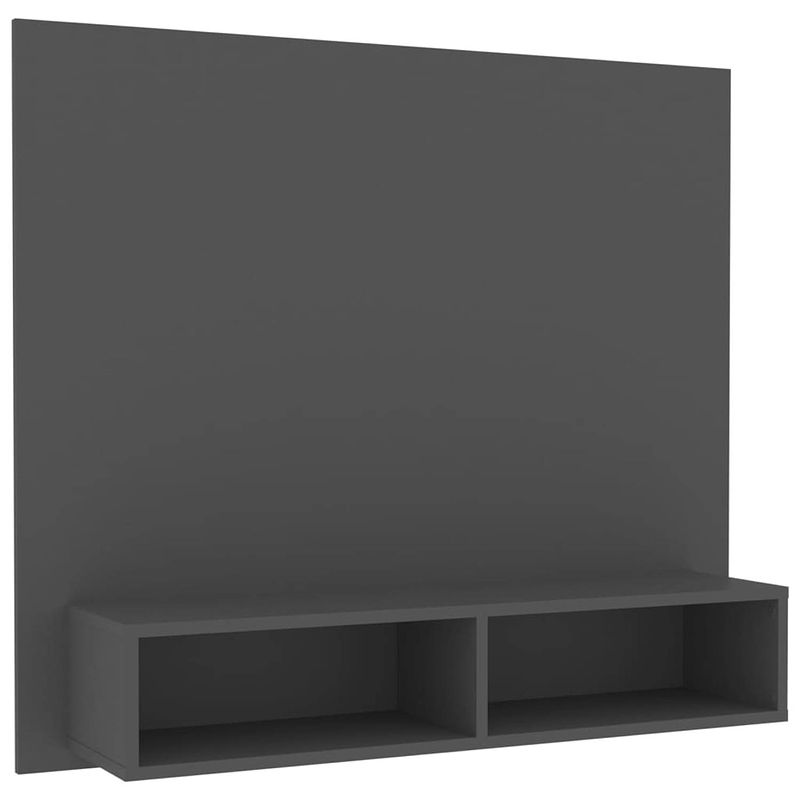 Foto van The living store tv-wandmeubel - 102 x 23.5 x 90 cm - grijs - spaanplaat