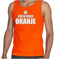 Foto van Oranje fan tanktop / kleding holland ik juich voor oranje ek/ wk voor heren l - feestshirts