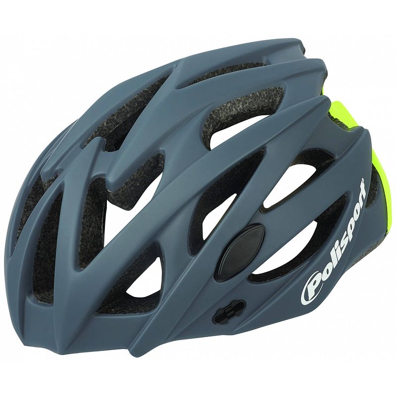 Foto van Polisport fietshelm twig unisex 55/58 cm easy-lock grijs/geel