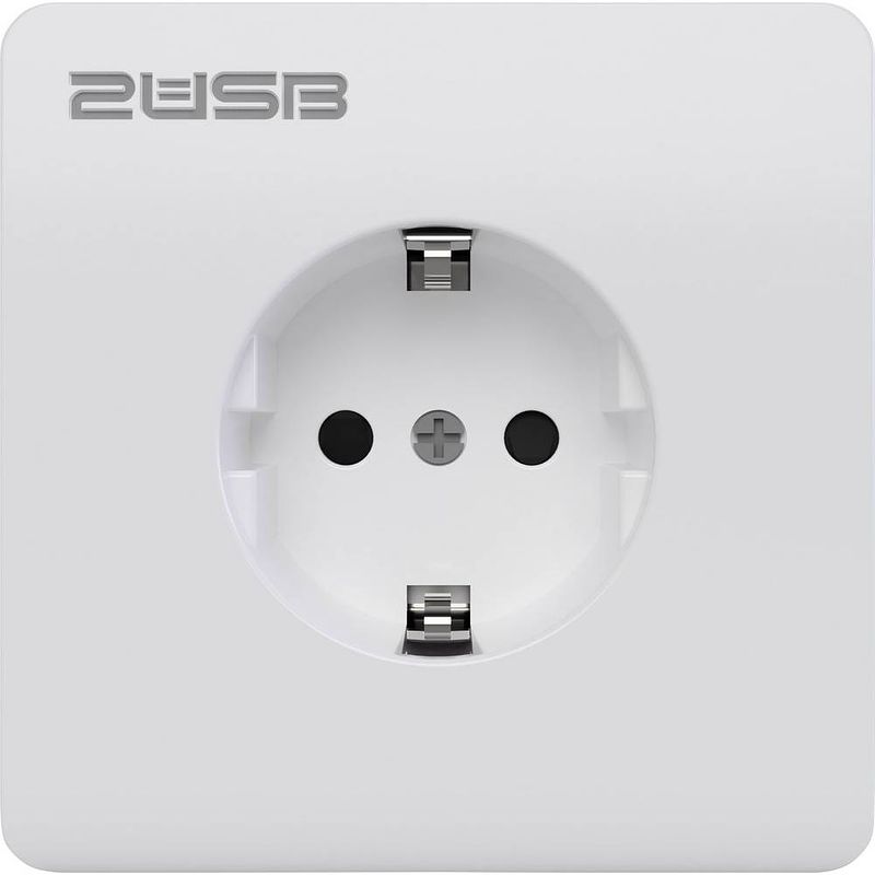 Foto van 2usb 2u-449177 1-voudig inbouwstopcontact met usb ip20 wit