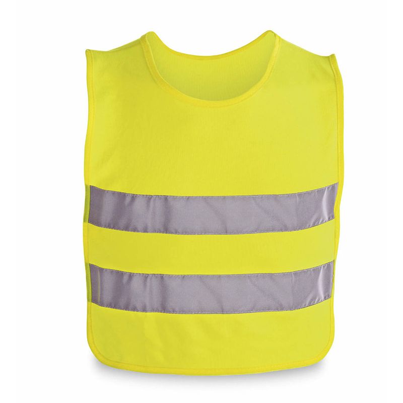 Foto van Veiligheidsvest - reflecterend - voor kinderen 3 tot 12 jaar - fluor geel - veiligheidshesje