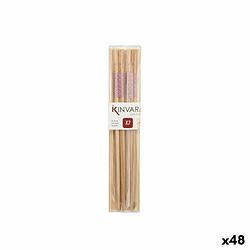 Foto van Sushi-set bruin bamboe (48 stuks)