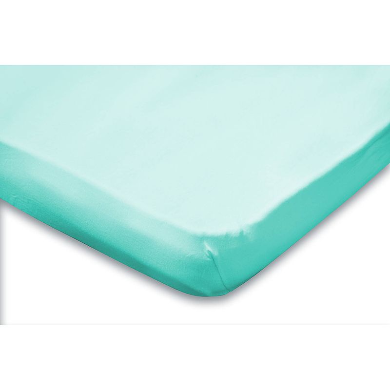 Foto van Elegance topper hoeslaken jersey katoen stretch - aqua 90x210/220 - 100x200cm