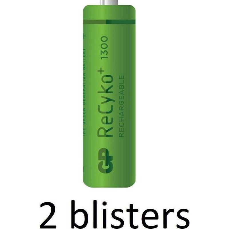 Foto van 16 stuks gp recyko+ rechargeable nimh aa/hr06 1300mah