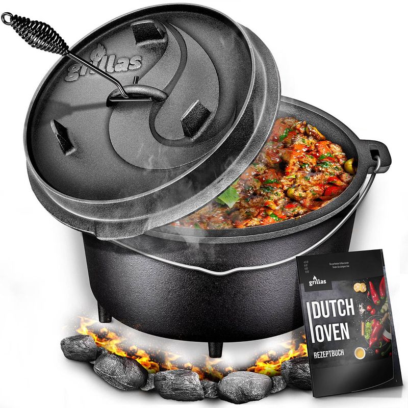 Foto van Grillas- dutch oven, 4.2l, bbq pan, gietijzer, met pootjes a