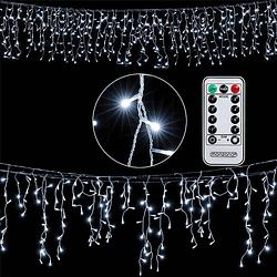Foto van Monzana led-ketting ijspegelverlichting wit en afstandsbediening