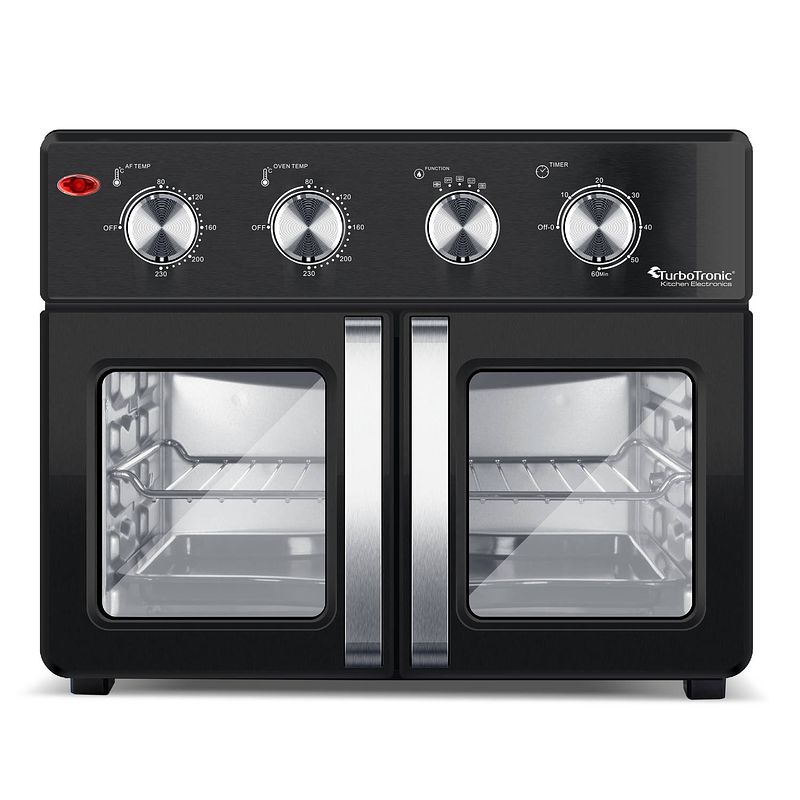 Foto van Turbotronic af32mfd airfryer xxl en oven - dubbele deur - 32 liter - zwart