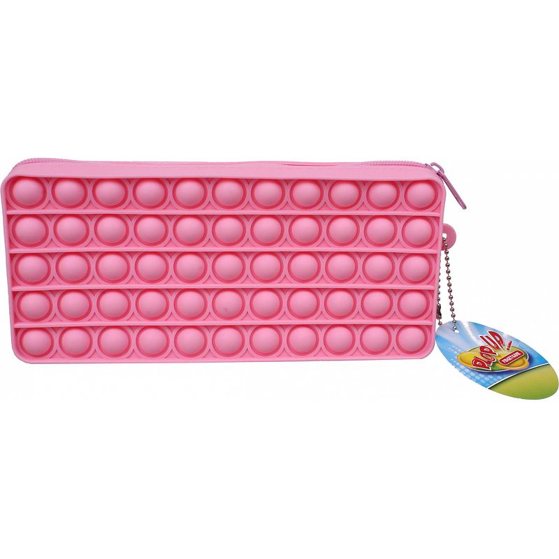 Foto van Plop up! etui fidget meisjes 20 x 3,5 x 11,5 cm roze