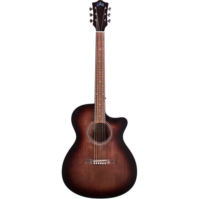 Foto van Guild westerly collection om-240ce antique charcoal burst elektrisch-akoestische westerngitaar