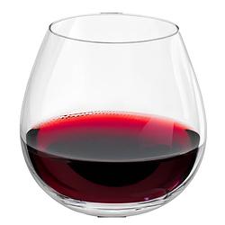Foto van Set van 6x stuks wijnglazen zonder voet voor rode wijn 590 ml ronda - wijnglazen