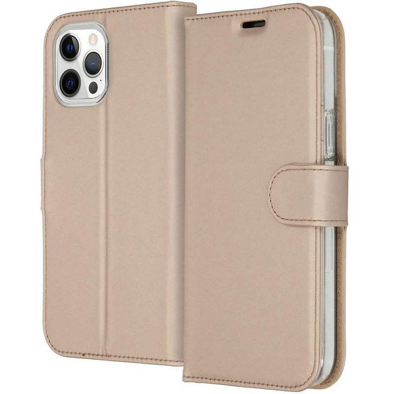 Foto van Accezz wallet case voor apple iphone 12 pro max telefoonhoesje goud