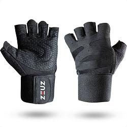 Foto van Zeuz® sport & fitness handschoenen heren & dames - krachttraining artikelen - gym & crossfit training - zwart - maat xl