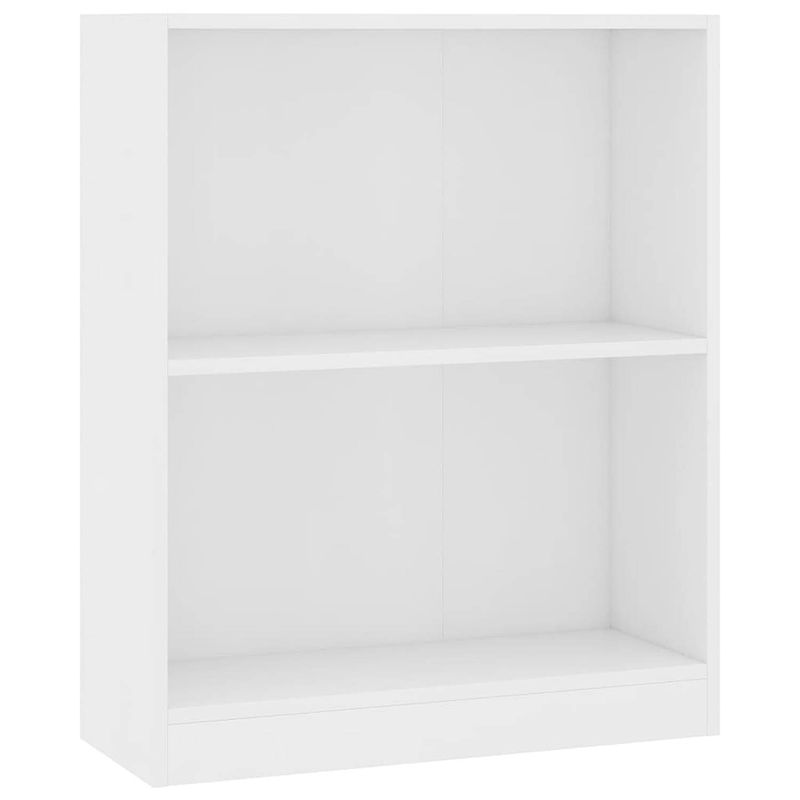 Foto van The living store boekenkast 2-laags wit - 60 x 24 x 74.5 cm - duurzaam en stabiel