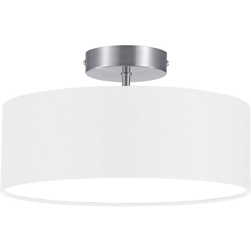 Foto van Trio plafondlamp hotel 16 cm 2 x e14 staal 40 watt wit