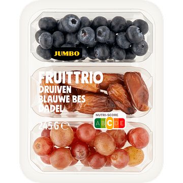 Foto van Jumbo fruittrio druiven, blauwe bes & dadel 245 g