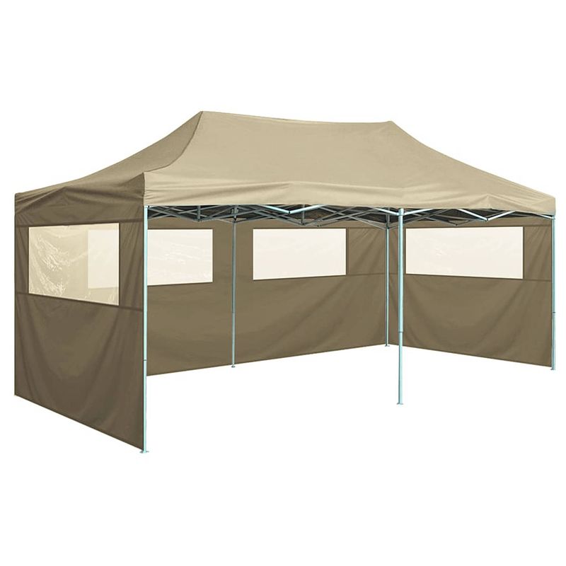 Foto van Vidaxl partytent met 4 zijwanden inklapbaar 3x6 m staal crème