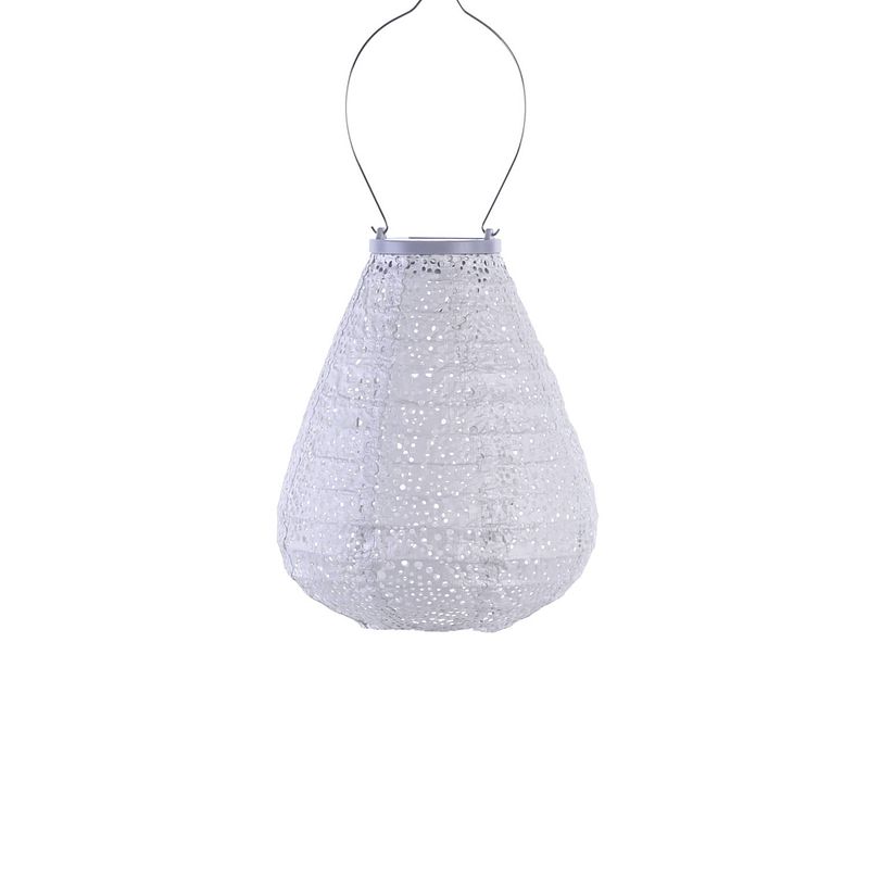 Foto van Lumiz - solar lampion paisley tulip - 20 cm - silver