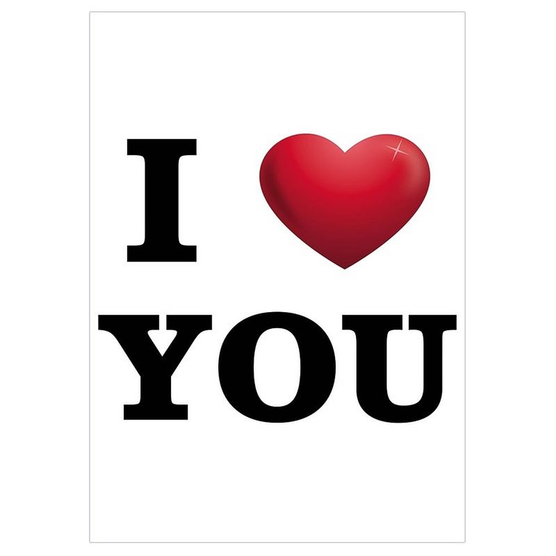 Foto van I love you mega deurposter a1 59 x 84 cm - feestposters