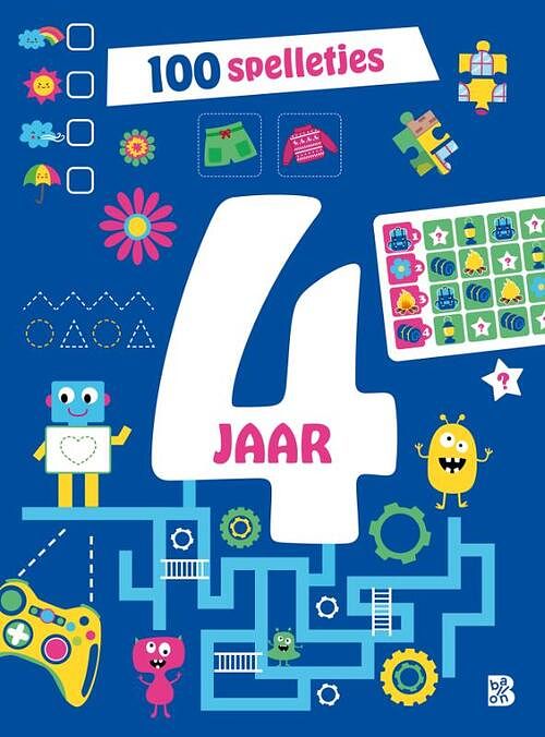 Foto van 100 spelletjes voor 4-jarigen - paperback (9789403227993)