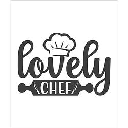 Foto van Inductiebeschermer - lovely chef - 65x55 cm