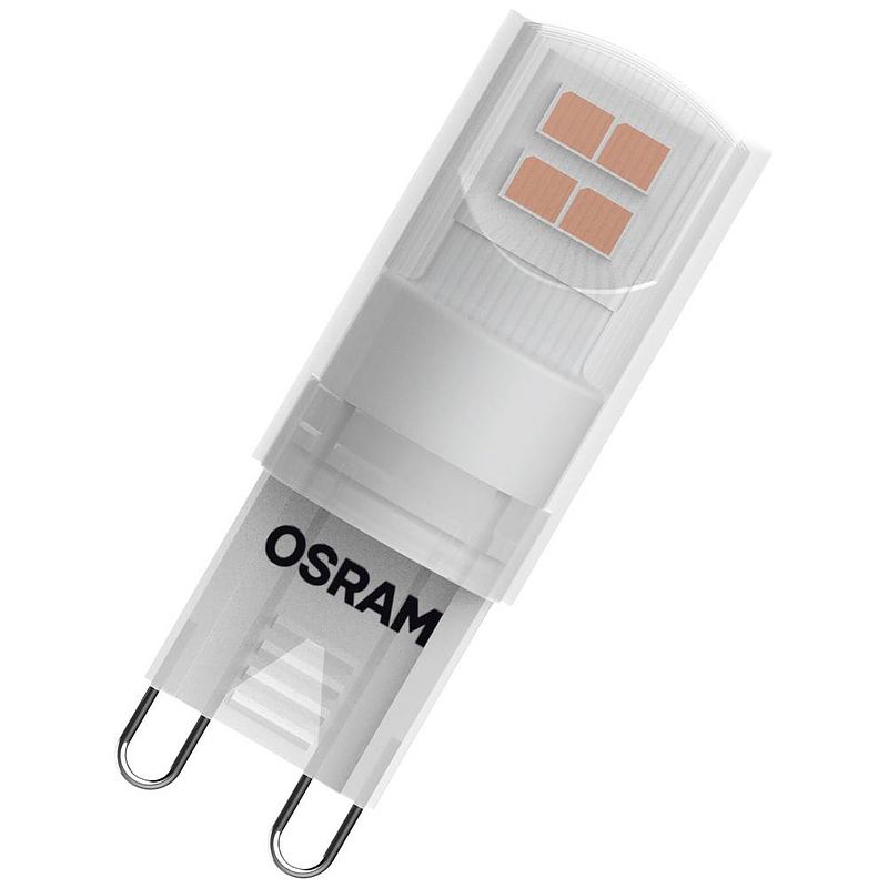 Foto van Osram 4058075757943 led-lamp energielabel f (a - g) g9 speciale vorm 1.9 w = 19 w warmwit (ø x h) 15 mm x 15 mm 1 stuk(s)