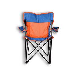 Foto van Campingstoel stoel opvouwbare stoel blauw & oranje vouwstoel kampeerstoel zithoogte 40 cm buitenstoel