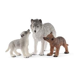 Foto van Schleich safari - wolvin met wolvenwelpen 42472