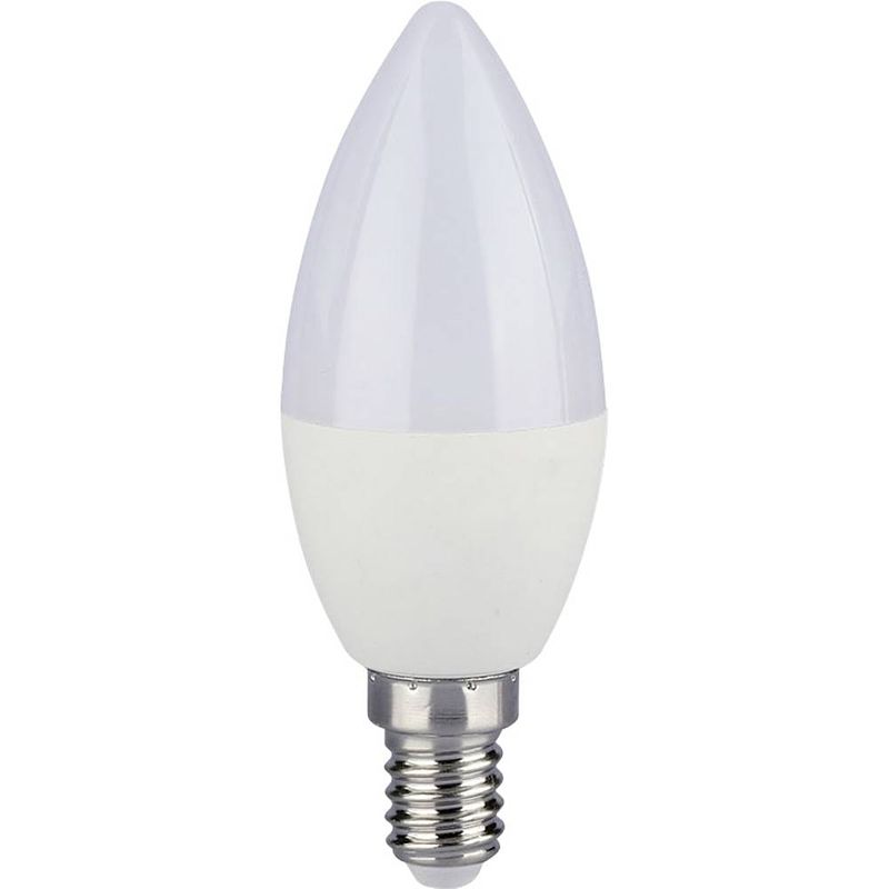 Foto van V-tac 7495 led-lamp energielabel g (a - g) e14 kaars 5.5 w = 40 w neutraalwit (ø x l) 37 mm x 100 mm 1 stuk(s)