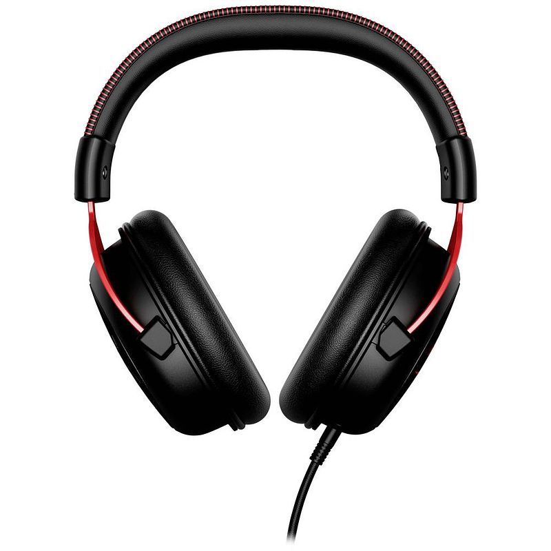 Foto van Hyperx cloud ii red over ear headset kabel gamen stereo zwart/rood