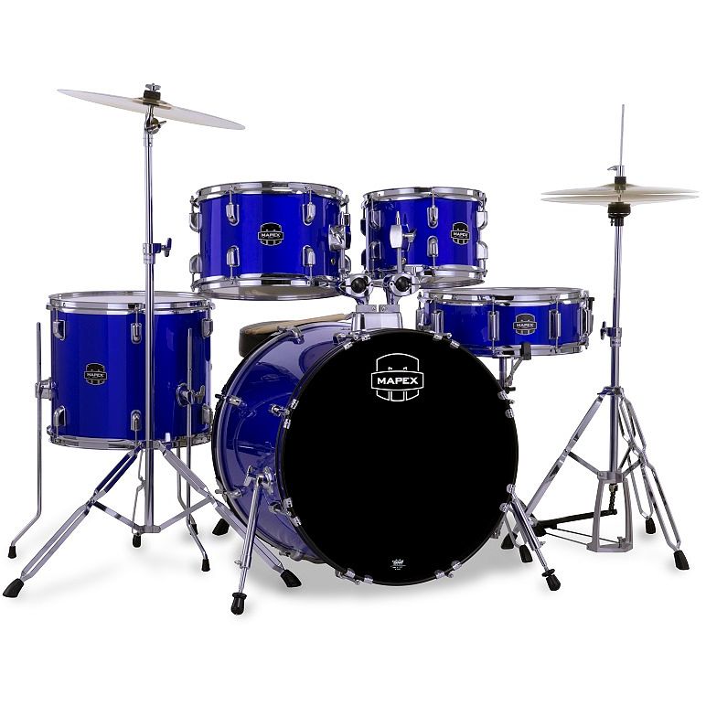 Foto van Mapex comet indigo blue 5-delig drumstel incl. bekkens en hardware