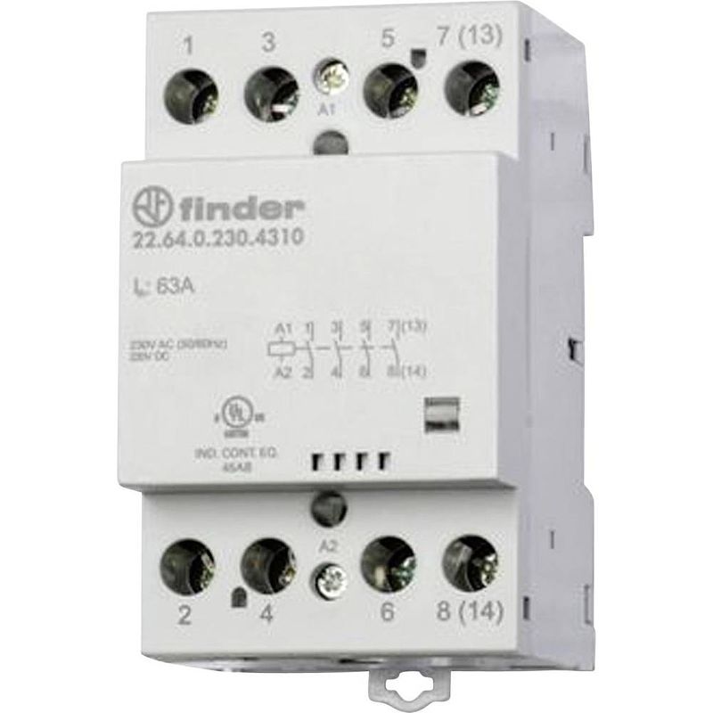 Foto van Finder 22.64.0.024.4710 contactor 3x no, 1x nc 24 v/dc, 24 v/ac 63 a 1 stuk(s)