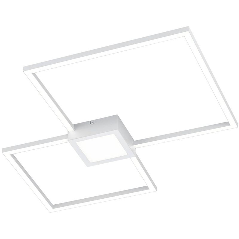 Foto van Led plafondlamp - trion hydro - 28w - natuurlijk wit 4000k - dimbaar - vierkant - mat wit - aluminium