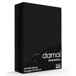 Foto van Damai multiform double jersey hoeslaken black-160/180 x 200/210 cm