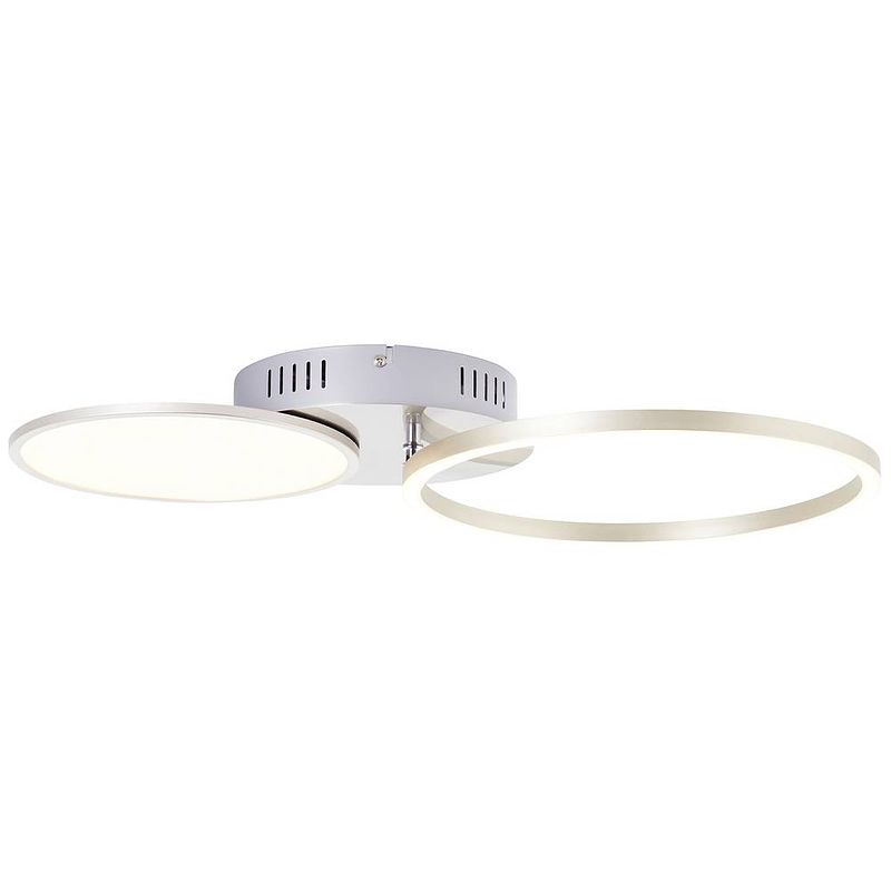 Foto van Brilliant g99376/68 virtus led-plafondlamp led energielabel: e (a - g) 20 w nikkel