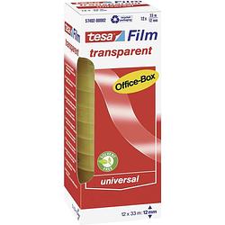 Foto van Tesa office-box 57402-00002-01 tesafilm transparant (l x b) 33 m x 12 mm 12 stuk(s)