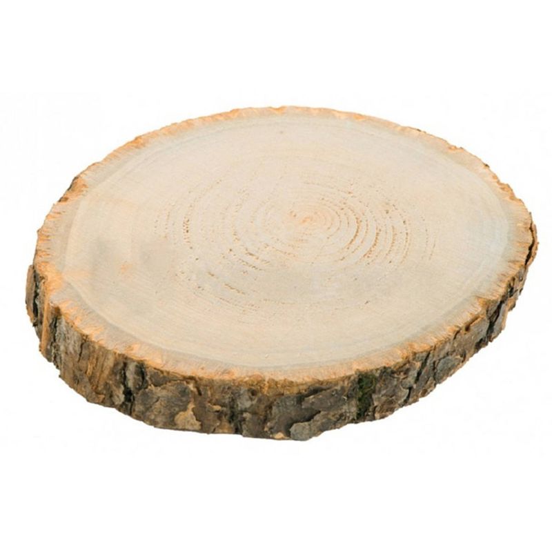 Foto van Chaks kaarsenplateau boomschijf met schors - hout - d30 x h2 cm - rond - kaarsenplateaus