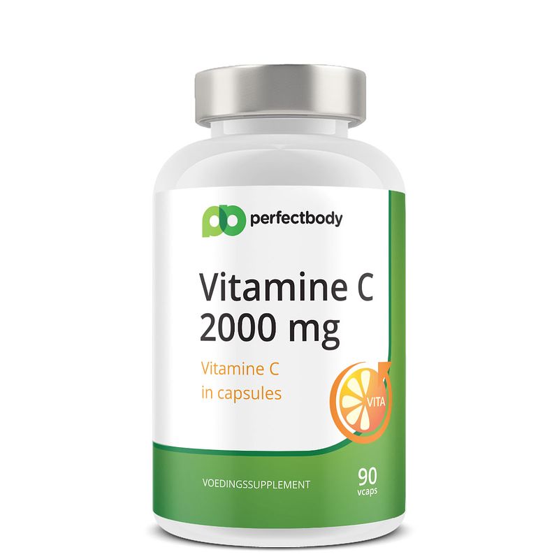 Foto van Perfectbody vitamine c vcaps - 2000 mg per dag - 90 vcaps