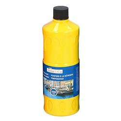 Foto van 1x gele acrylverf / temperaverf fles 500 ml hobby/knutsel verf - hobbyverf