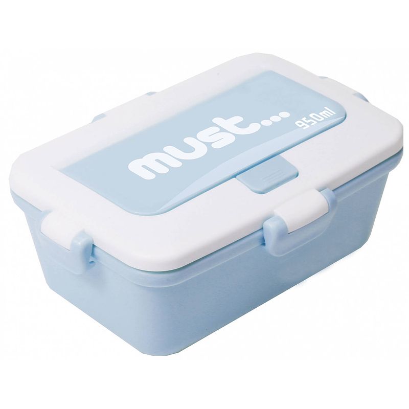 Foto van Diakakis lunchset must unisex 20 x 14 cm blauw 950 ml 3-delig