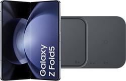 Foto van Samsung galaxy z fold 5 512gb blauw 5g + samsung duo draadloze oplader 15 watt