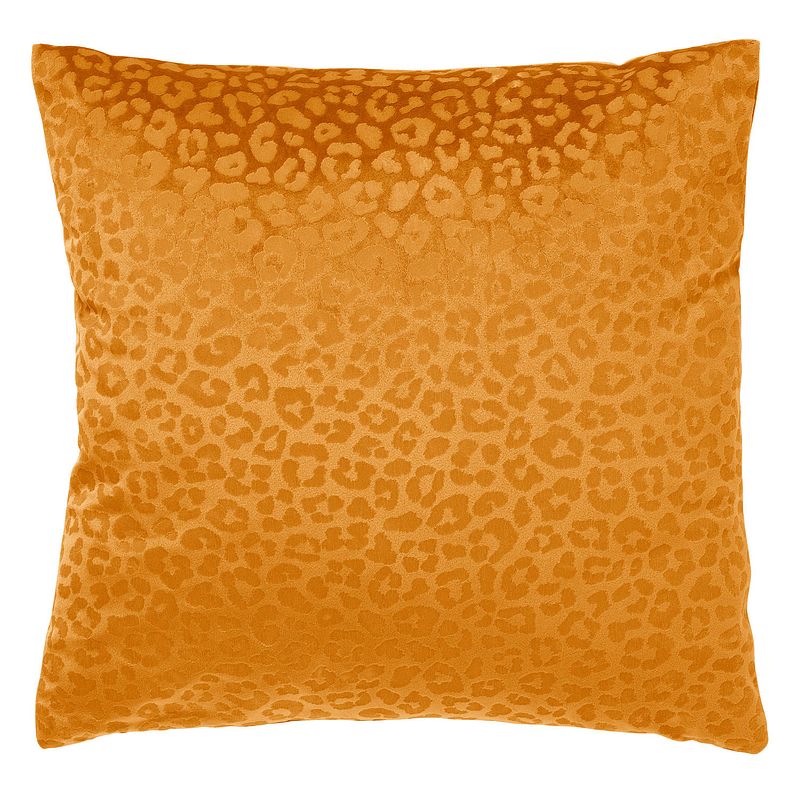 Foto van Dutch decor chessy - sierkussen met dierenprint 45x45 cm golden glow - geel - geel