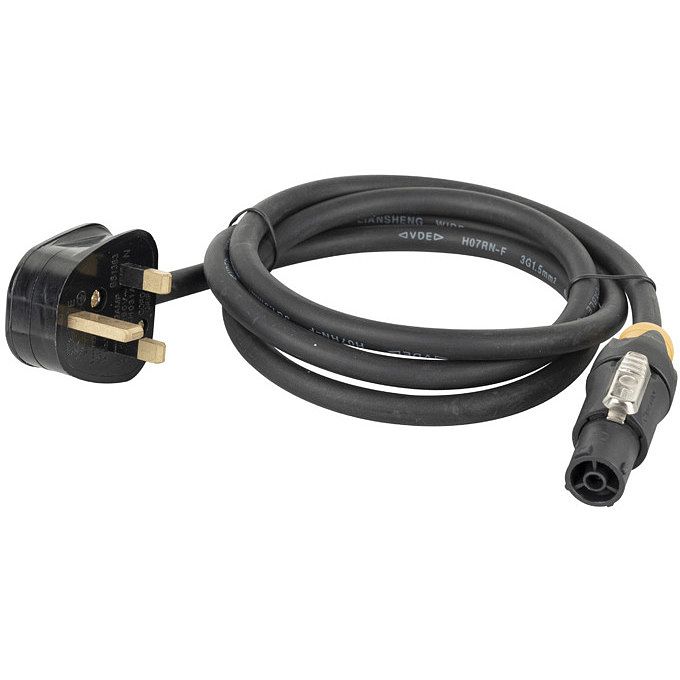 Foto van Dap 90518 verloopkabel powercon true1 connector naar uk 1.5 meter