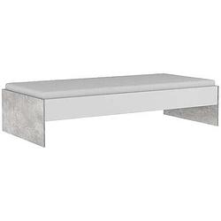 Foto van Demeyere bed concrete - wit/betongrijs - 90x200 cm - leen bakker