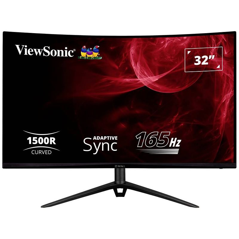 Foto van Viewsonic vx3218-pc-mhdj led-monitor 81.3 cm (32 inch) energielabel f (a - g) 1920 x 1080 pixel full hd 1 ms hdmi, displayport, audio, stereo (3.5 mm jackplug)