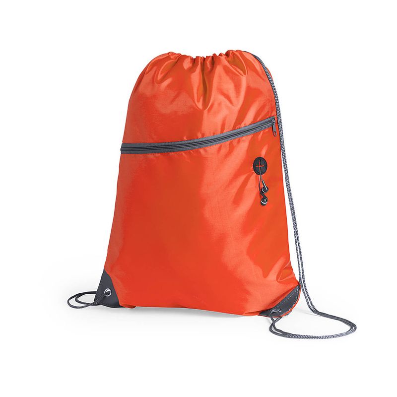 Foto van Sport gymtas/rugtas/draagtas oranje met rijgkoord 34 x 44 cm van polyester - gymtasje - zwemtasje