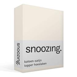 Foto van Snoozing - katoen-satijn - topper - hoeslaken - 150x200 - ivoor