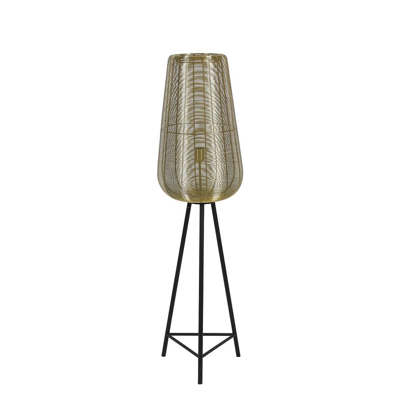 Foto van Light & living - vloerlamp adeta - 37x37x135cm - goud