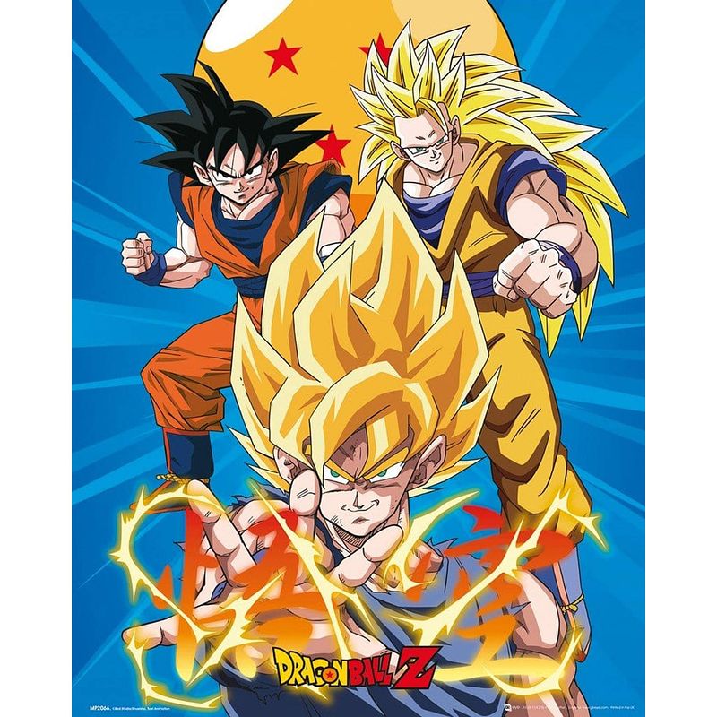 Foto van Gbeye dragon ball z 3 gokus poster 40x50cm