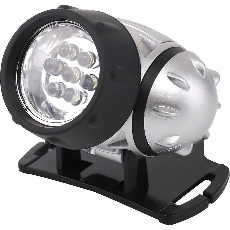 Foto van Led hoofdlamp - aigi heady - waterdicht - 20 meter - kantelbaar - 7 led's - 0.54w - zilver vervangt 6w